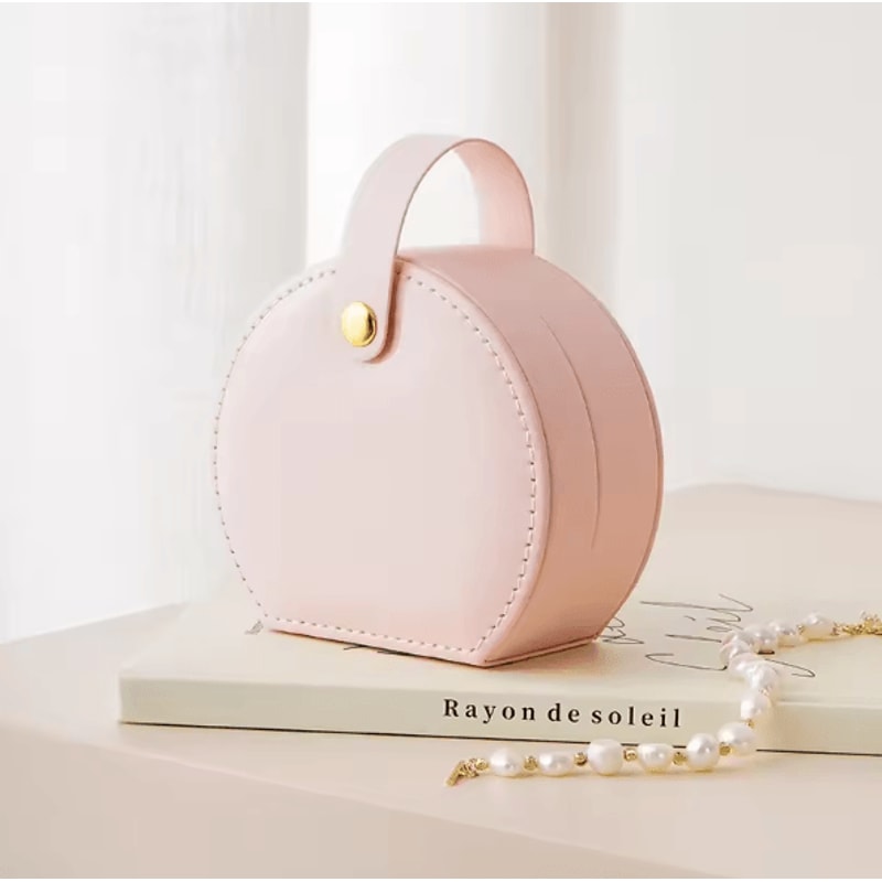 LuxeCarry Mini Travel Jewelry Organizer Case With Leather Finish 6