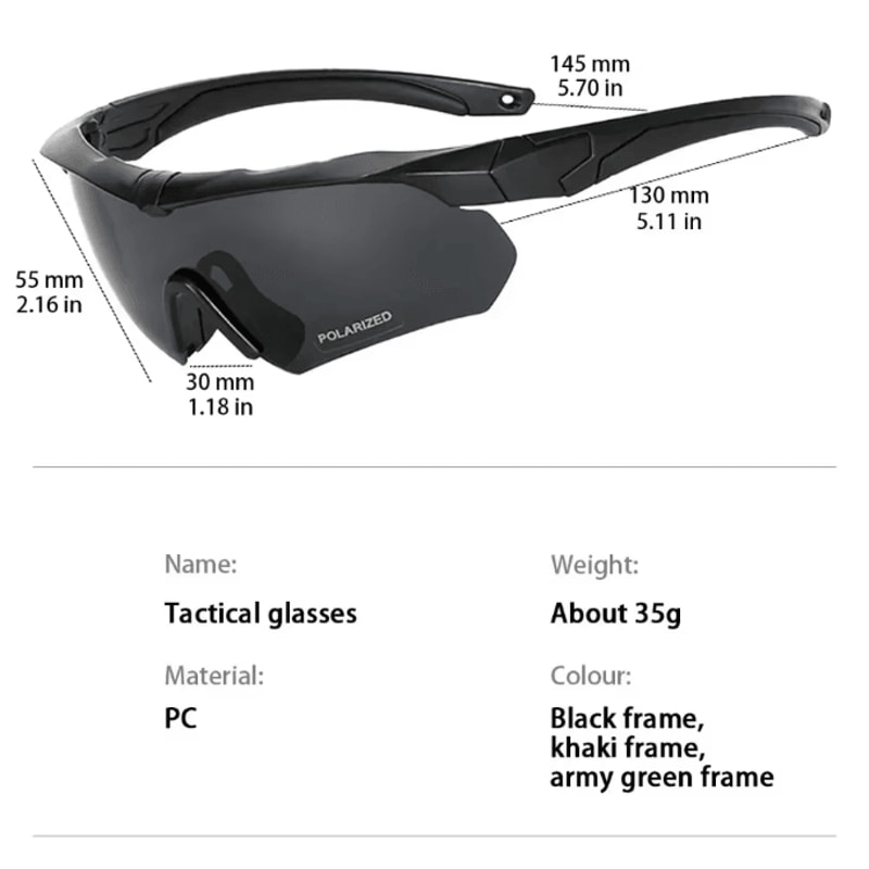 StealthGuard HD Tactical Goggles With 3 Interchangeable Lenses 4