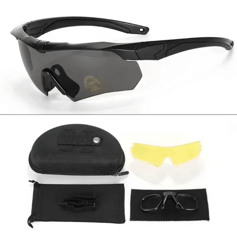 StealthGuard HD Tactical Goggles With 3 Interchangeable Lenses 7