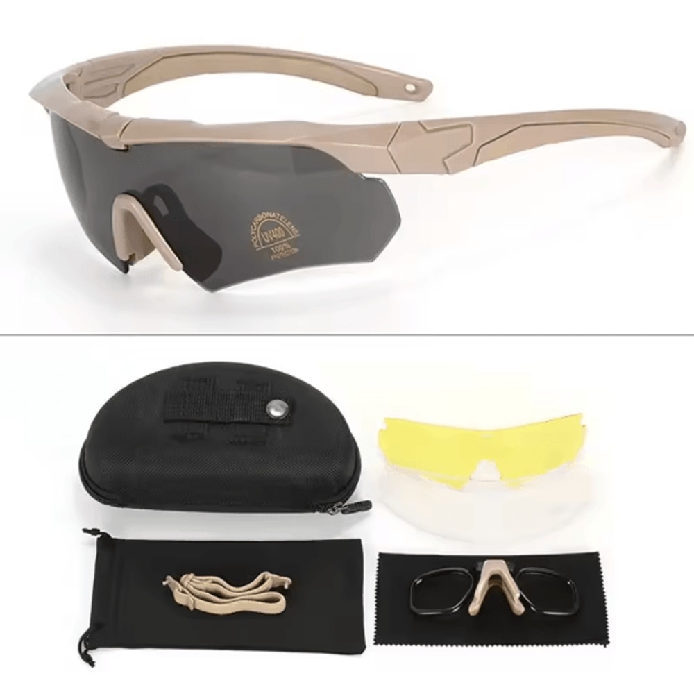 StealthGuard HD Tactical Goggles With 3 Interchangeable Lenses 5