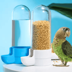 feathercare hanging bird cage feeder with water dispenser