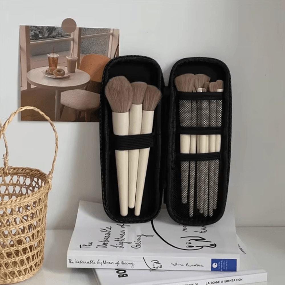 GlamGuard DoubleZip Waterproof Travel Makeup Brush Organizer 2