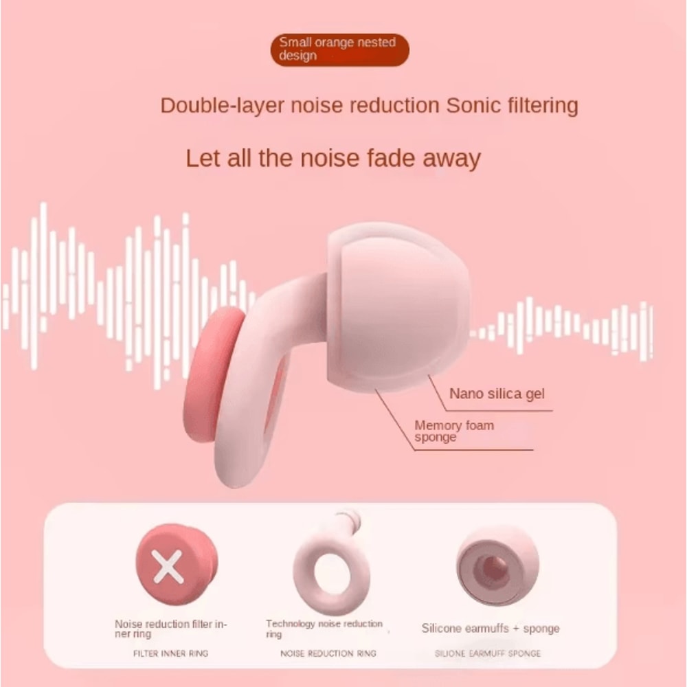 SilentEase Soft Silicone Sleep Earplugs For Noise Reduction Comfort 2