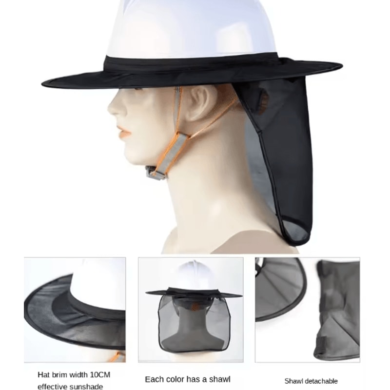 SunShield Pro Reflective Hard Hat Neck Shade For Outdoor Work 0