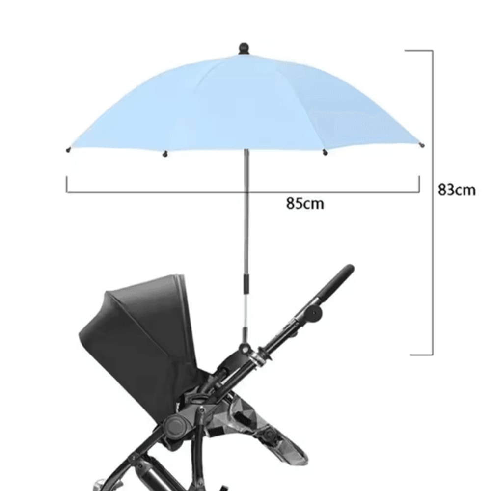 SunGuard Universal Baby Stroller Umbrella With Clamp UV Protection 10
