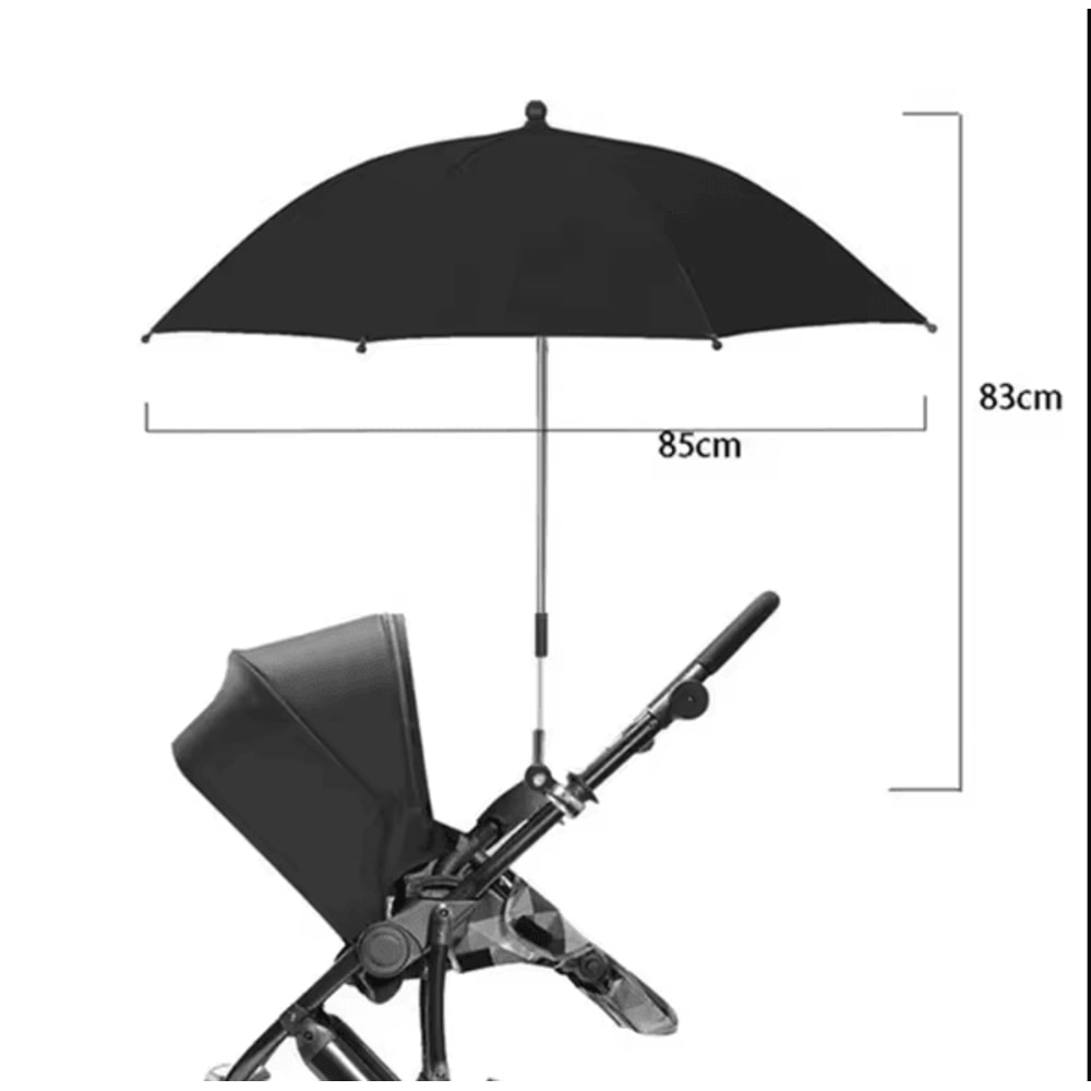 SunGuard Universal Baby Stroller Umbrella With Clamp UV Protection 11