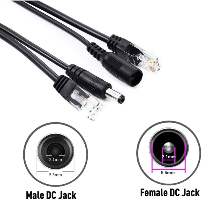NetLink Passive PoE Injector Splitter Cable Kit For IP Cameras Networking 2