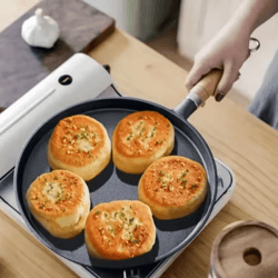 ironpro 26cm cast iron frying pan pre-seasoned skillet for steak eggs pancakes crepes induction gas durable cookware