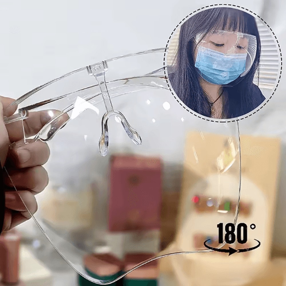 CrystalShield Full Face AntiFog Protective Mask Transparent Safety Shield For Work Salon Daily Use 2