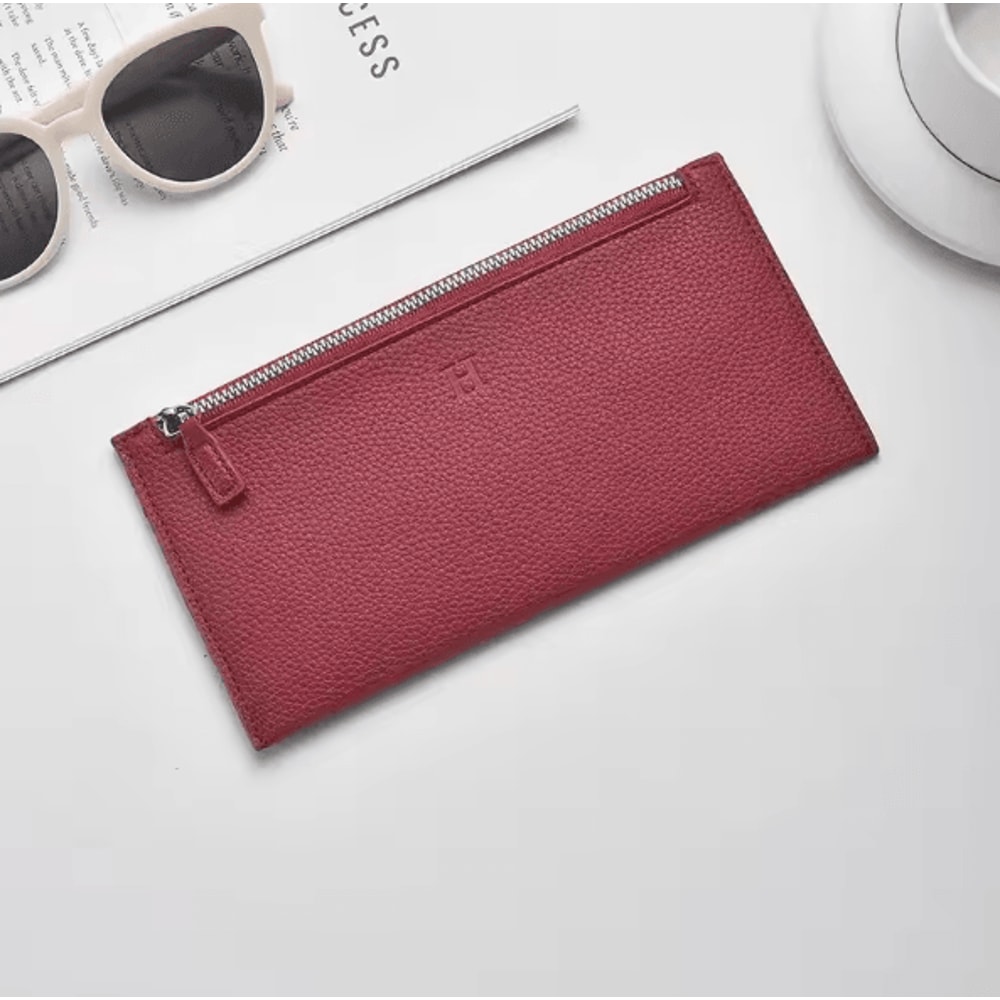 LuxeSlim Women Leather Long Wallet Zipper Phone Holder UltraThin Clutch Purse Large Capacity Organi 4