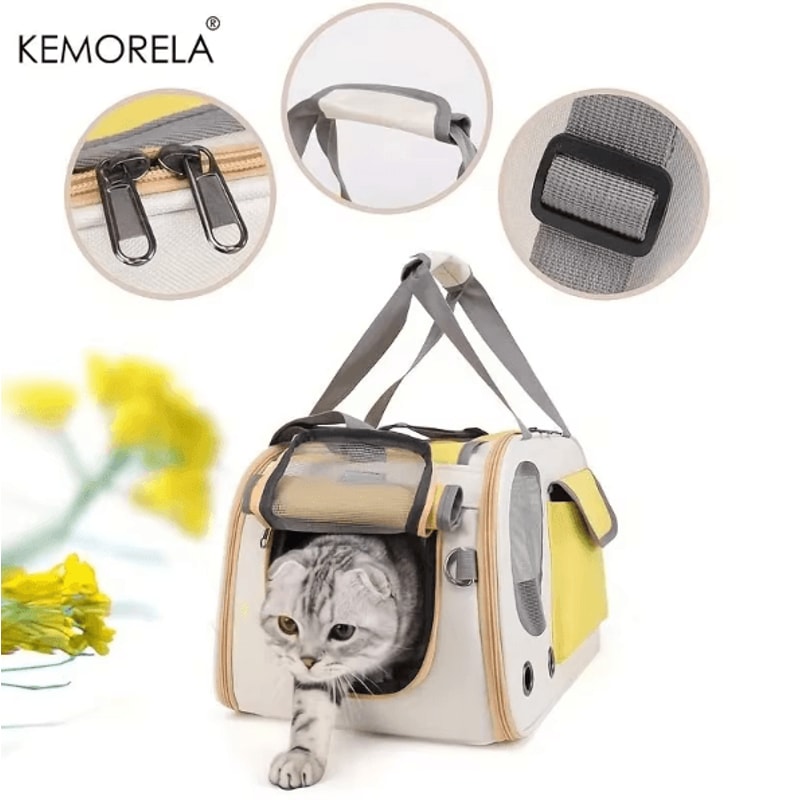 TravelPaws Portable Pet Carrier Bag For Cats Small Dogs Lightweight Breathable Travel Tote For Out 3