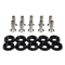 AutoStyle M6 Fender Washer Bolt Kit 10PCS Car Bumper Engine Bay Dress Up Screws License Plate Faste 4