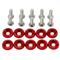 AutoStyle M6 Fender Washer Bolt Kit 10PCS Car Bumper Engine Bay Dress Up Screws License Plate Faste 6
