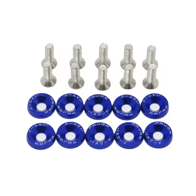 AutoStyle M6 Fender Washer Bolt Kit 10PCS Car Bumper Engine Bay Dress Up Screws License Plate Faste 8