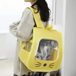airpaws breathable pet carrier backpack for cats & small dogs portable travel shoulder bag outdoor comfort carrier