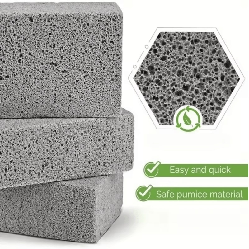 PureClean HeavyDuty Pumice Cleaning Stone For Toilet Grill Pool Kitchen Deep Cleaning Tool 1