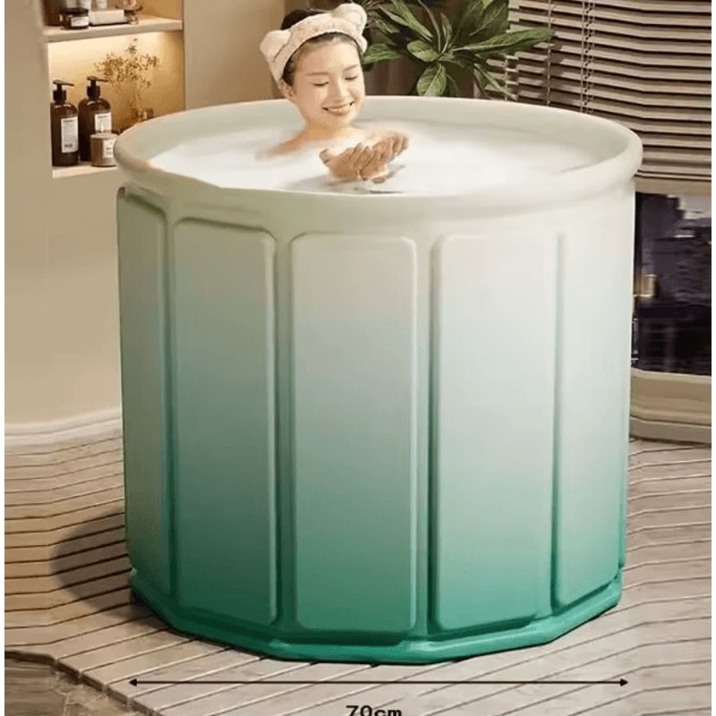 EcoSoak Foldable Portable Bathtub Thickened PVC Spa Tub For Adults Kids Indoor Outdoor Soaking Bat 3
