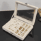 ClearView Transparent Jewelry Organizer Box With Flip Lid MultiCompartment Earring Ring Necklace St 0
