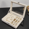 ClearView Transparent Jewelry Organizer Box With Flip Lid MultiCompartment Earring Ring Necklace St 0