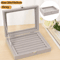 ClearView Transparent Jewelry Organizer Box With Flip Lid MultiCompartment Earring Ring Necklace St 4