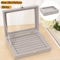 ClearView Transparent Jewelry Organizer Box With Flip Lid MultiCompartment Earring Ring Necklace St 4