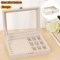 ClearView Transparent Jewelry Organizer Box With Flip Lid MultiCompartment Earring Ring Necklace St 7