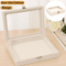 ClearView Transparent Jewelry Organizer Box With Flip Lid MultiCompartment Earring Ring Necklace St 6