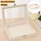 ClearView Transparent Jewelry Organizer Box With Flip Lid MultiCompartment Earring Ring Necklace St 6