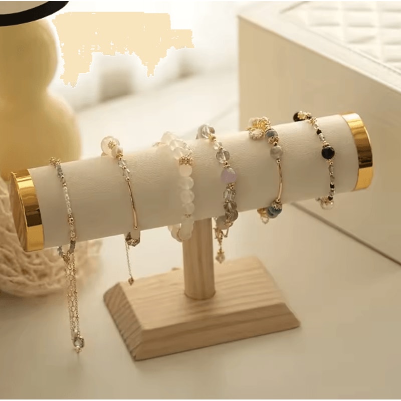 EleganceBar TBar Jewelry Display Stand Rack For Necklaces Bracelets Watches Hairbands Gold Minimali 1