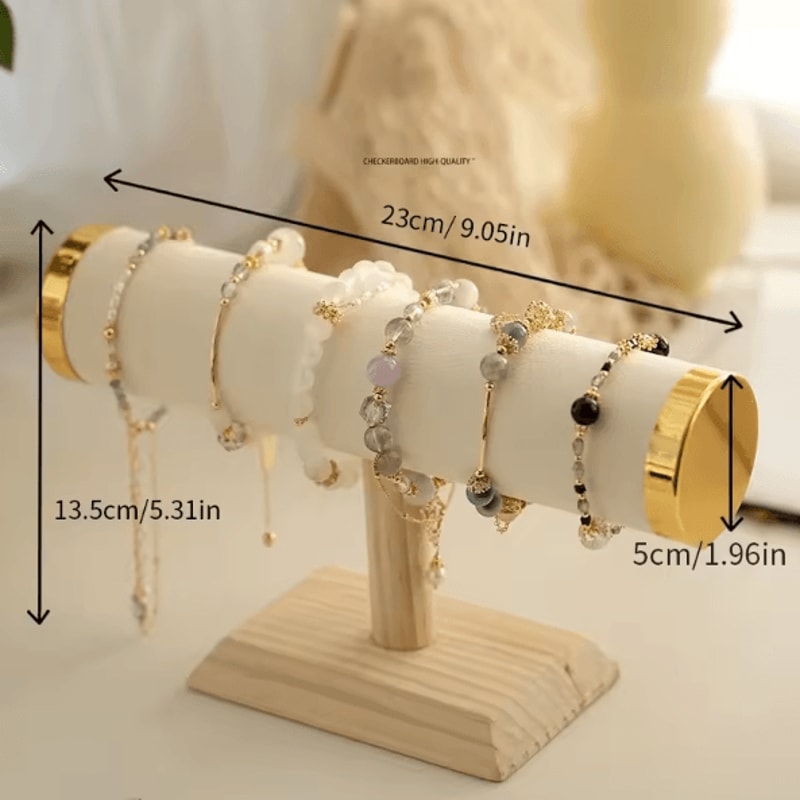 EleganceBar TBar Jewelry Display Stand Rack For Necklaces Bracelets Watches Hairbands Gold Minimali 2