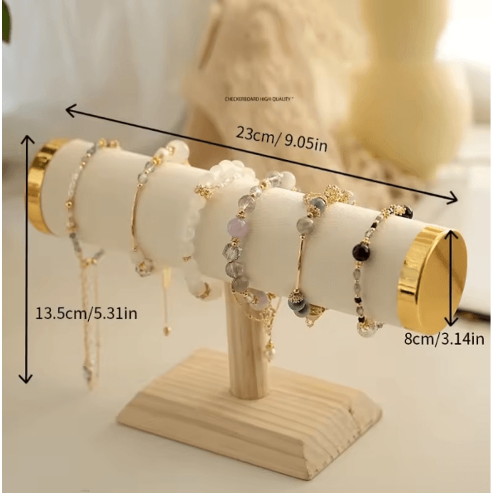 EleganceBar TBar Jewelry Display Stand Rack For Necklaces Bracelets Watches Hairbands Gold Minimali 5