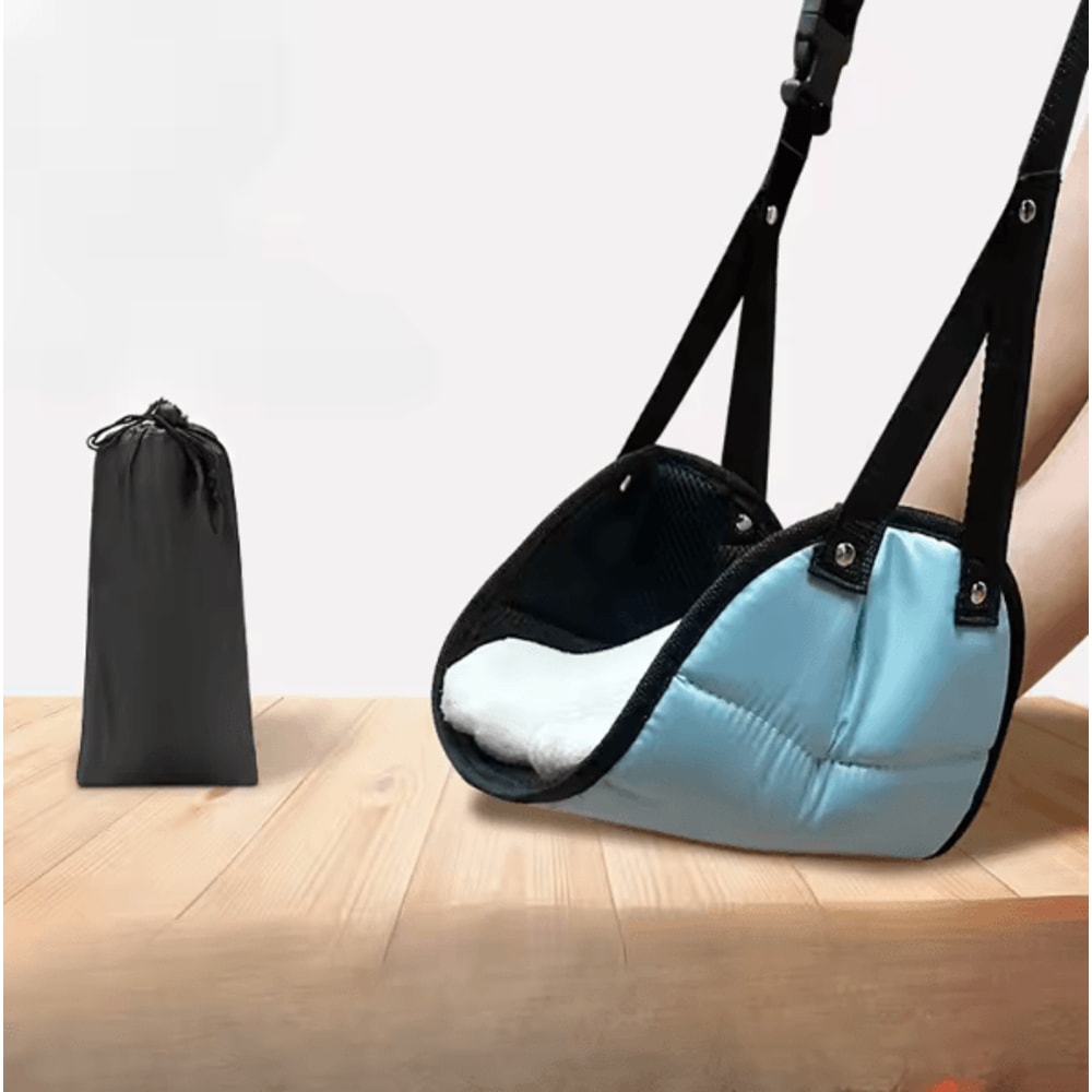 CloudRest Travel Airplane Footrest Hammock Memory Foam Adjustable Portable Foot Sling For Flights O 8