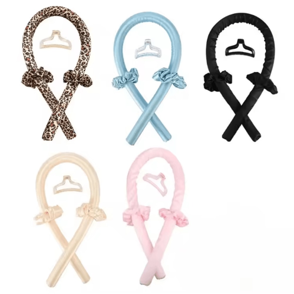 SilkWave Heatless Curling Rod Headband Set Soft Hair Curlers No Heat Styling Ribbon For Overnight N 2