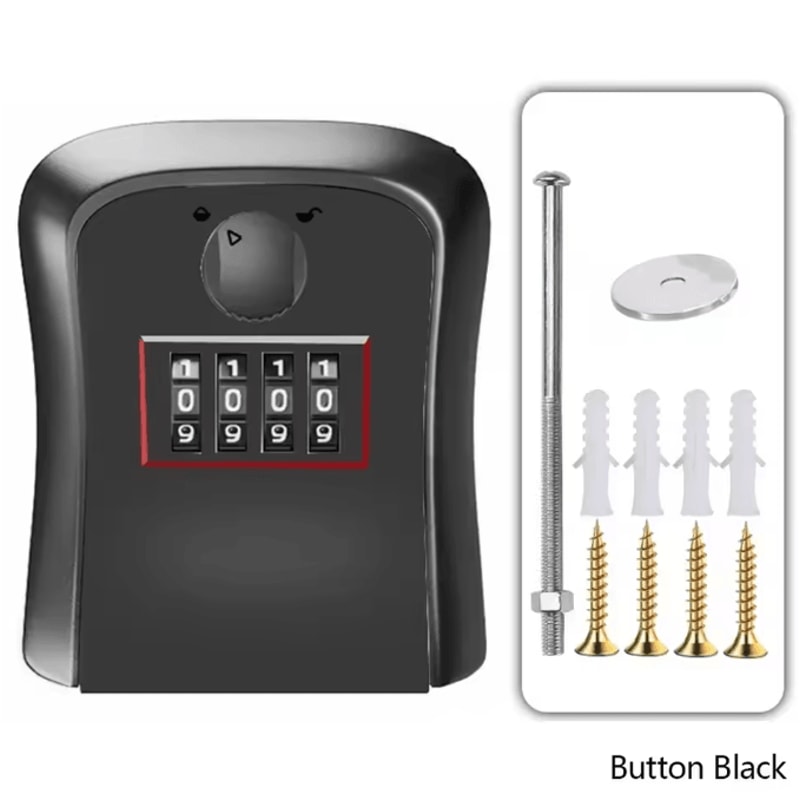 SecureGuard Wall Mounted Password Key Lock Box AntiTheft Metal Storage Safe For Home Outdoor Hidden 5