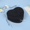 LuxeHeart Heart Shaped Jewelry Box Travel Organizer Leather Zipper Case For Rings Earrings Necklace 5