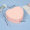LuxeHeart Heart Shaped Jewelry Box Travel Organizer Leather Zipper Case For Rings Earrings Necklace 6