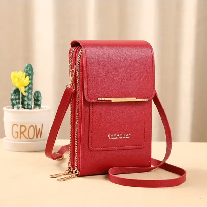 SmartChic Touch Screen Crossbody Phone Bag Soft Leather Women Wallet Purse With Strap Stylish Hands 10