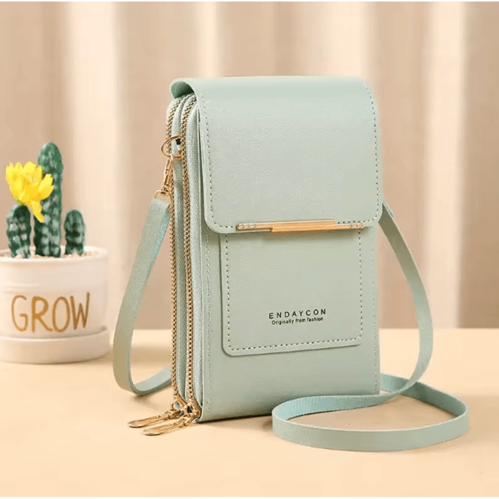 SmartChic Touch Screen Crossbody Phone Bag Soft Leather Women Wallet Purse With Strap Stylish Hands 12