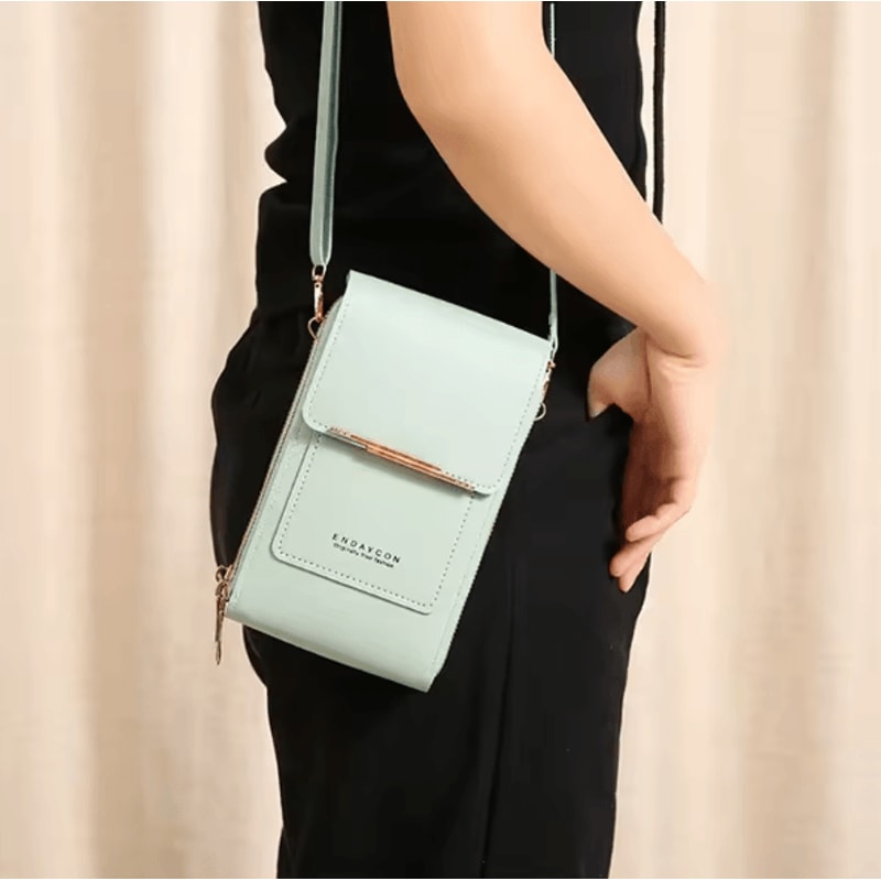 SmartChic Touch Screen Crossbody Phone Bag Soft Leather Women Wallet Purse With Strap Stylish Hands 4