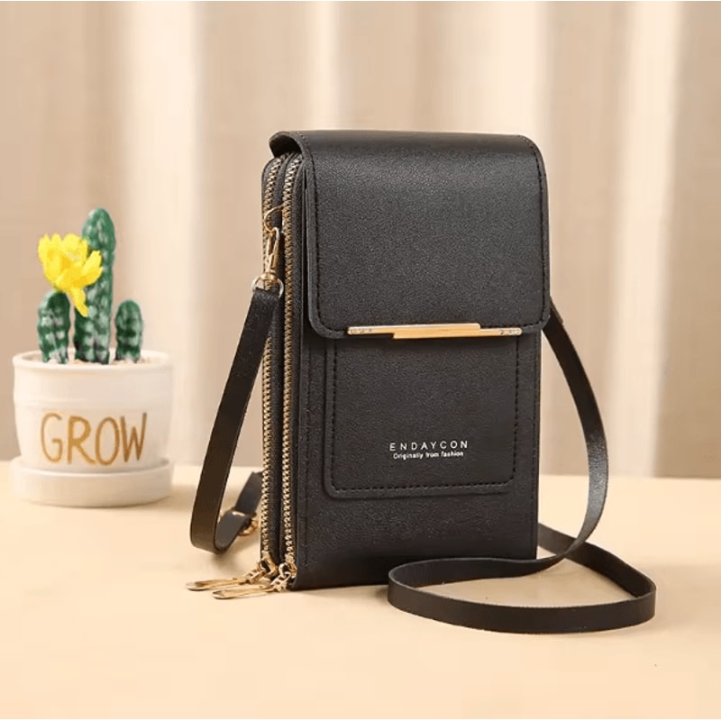 SmartChic Touch Screen Crossbody Phone Bag Soft Leather Women Wallet Purse With Strap Stylish Hands 7