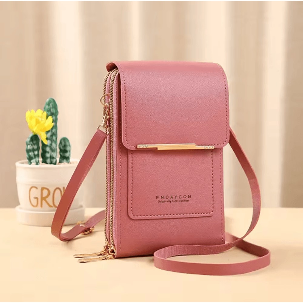 SmartChic Touch Screen Crossbody Phone Bag Soft Leather Women Wallet Purse With Strap Stylish Hands 8
