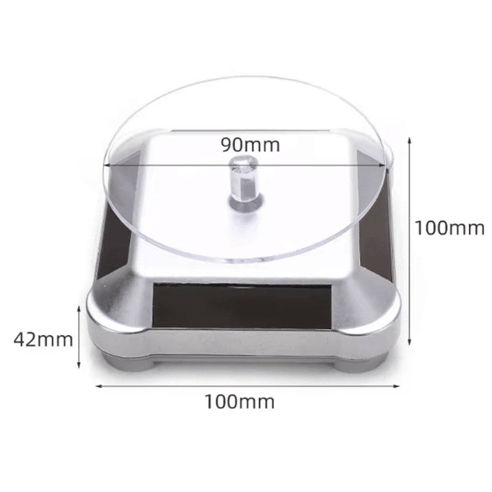 SolarSpin 360 Rotating Jewelry Display Stand Solar Powered Turntable For Watches Necklaces Rings Ph 3