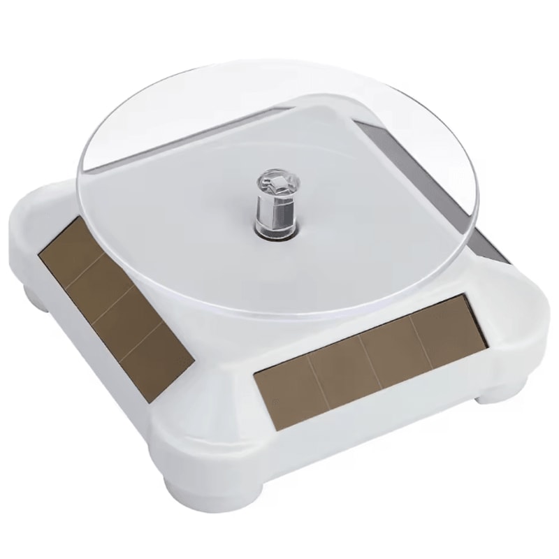 SolarSpin 360 Rotating Jewelry Display Stand Solar Powered Turntable For Watches Necklaces Rings Ph 5