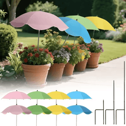 plantguard adjustable plant shade umbrella with metal stake weatherproof sun protection cover for garden plants pots
