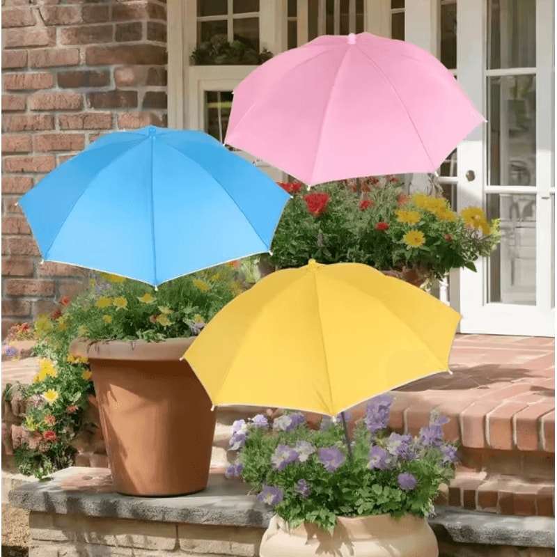PlantGuard Adjustable Plant Shade Umbrella With Metal Stake Weatherproof Sun Protection Cover For G 2