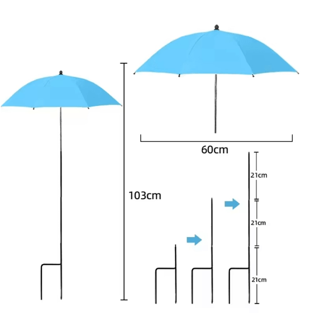 PlantGuard Adjustable Plant Shade Umbrella With Metal Stake Weatherproof Sun Protection Cover For G 10