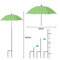 PlantGuard Adjustable Plant Shade Umbrella With Metal Stake Weatherproof Sun Protection Cover For G 8