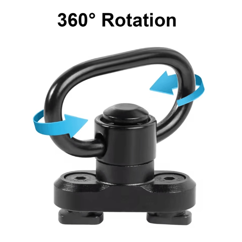 TactiLock 125 Inch QD Sling Swivel Mount Heavy Duty Push Button Quick Detach 360 Rotatable Two Poin 7