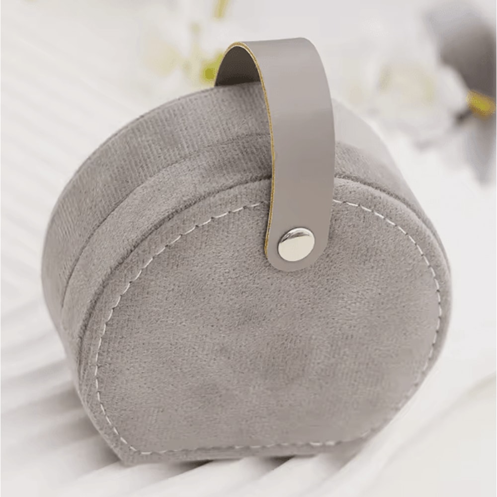 VelvetMini Portable Jewelry Box Travel Organizer Flannel Compact Storage Case For Rings Earrings Ne 3