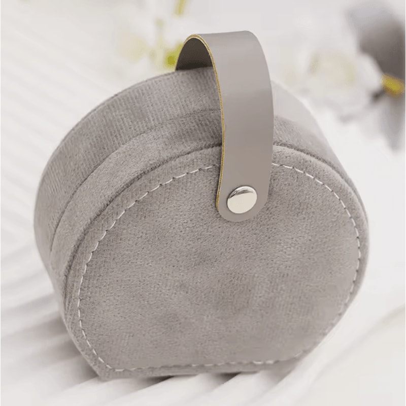 VelvetMini Portable Jewelry Box Travel Organizer Flannel Compact Storage Case For Rings Earrings Ne 3